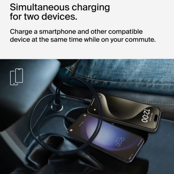 Încărcător auto Belkin Boost Charge (42 W) Black  / Black photo 4