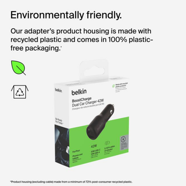 Încărcător auto Belkin Boost Charge (42 W) Black  / Black photo 5
