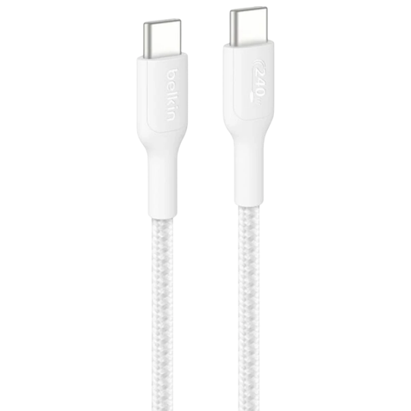 Cablu pentru telefon Belkin Braid USB Type-C / USB Type-C White  photo 1