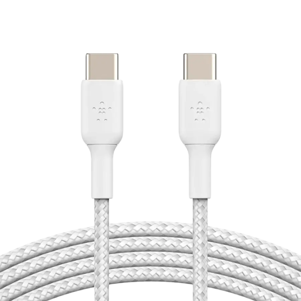 Cablu pentru telefon Belkin Braid USB Type-C / USB Type-C White  photo 1