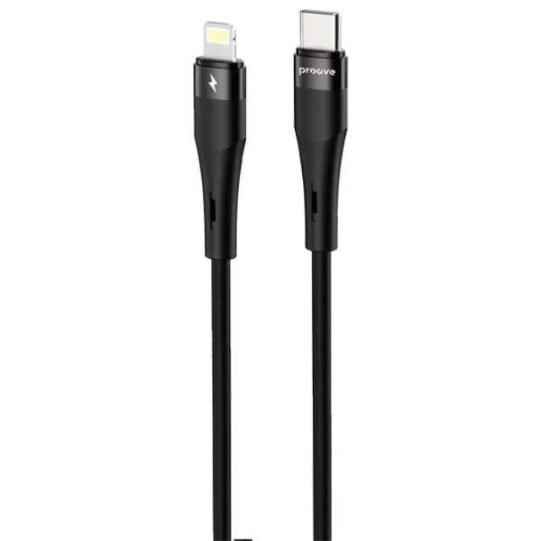 Кабель для телефона Proove Silicone Plus USB Type-C / Lightning Черный  photo 1