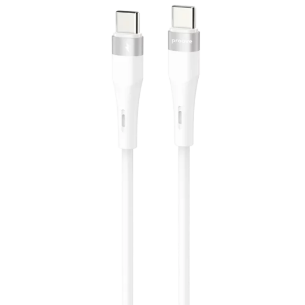 Кабель для телефона Proove Light Silicone Plus USB Type-C / USB Type-C Белый  photo 1
