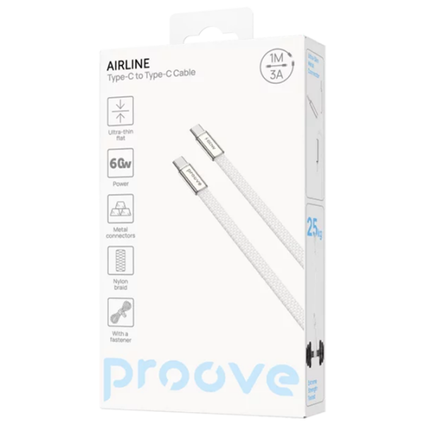 Кабель для телефона Proove AirLine USB Type-C / USB Type-C Белый  photo 4