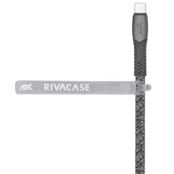 Кабель для телефона RivaCase PS6105 USB Type-C / USB Type-C Серый  photo 3