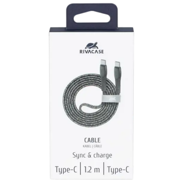 Кабель для телефона RivaCase PS6105 USB Type-C / USB Type-C Серый  photo 5