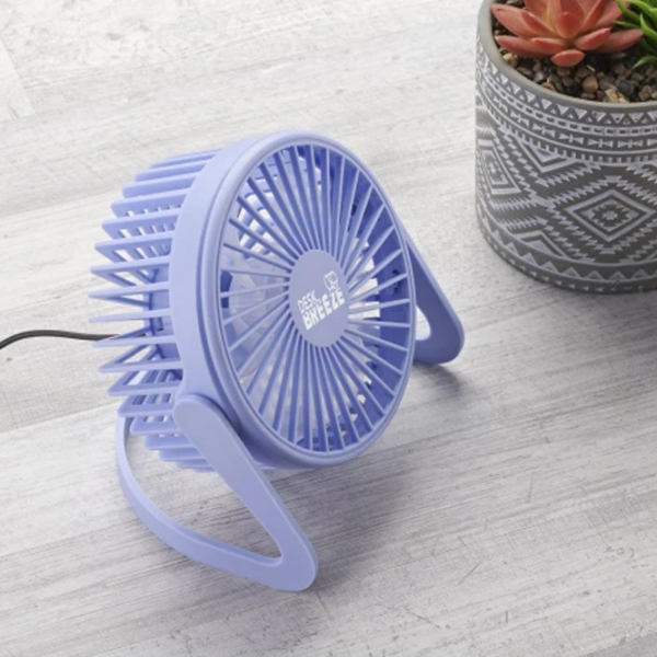 Вентилятор Cellularline Desk Breeze Фиолетовый , Механическое, Количество скоростей: 1 photo 2