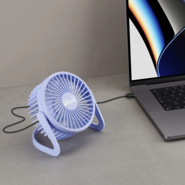 Вентилятор Cellularline Desk Breeze Фиолетовый , Механическое, Количество скоростей: 1 photo 4