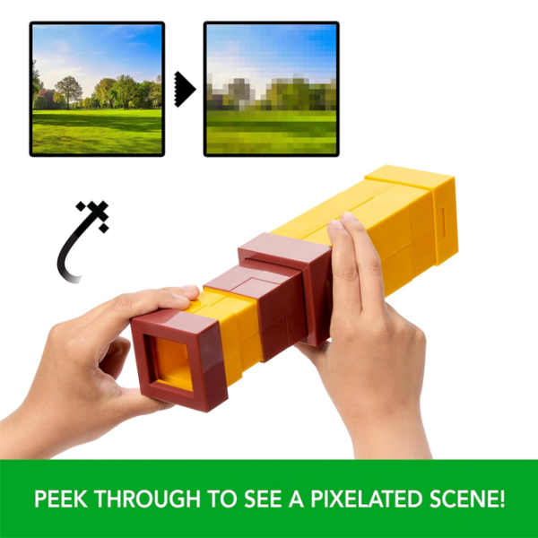 Интерактивная игрушка Mattel Minecraft Spyglass With Pixelating View Lens JLK64 Оранжевый Для детей, 6+ photo 4