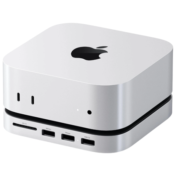 Adaptor Satechi Mac Mini M4 Stand & Hub Silver USB Type-C photo 1