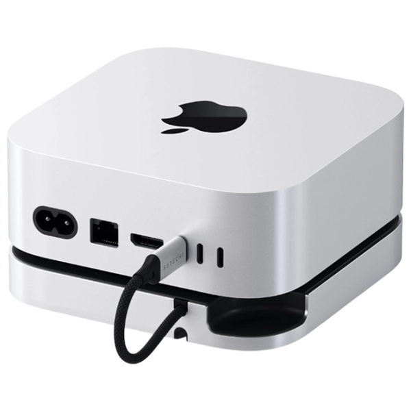 Adaptor Satechi Mac Mini M4 Stand & Hub Silver USB Type-C photo 2