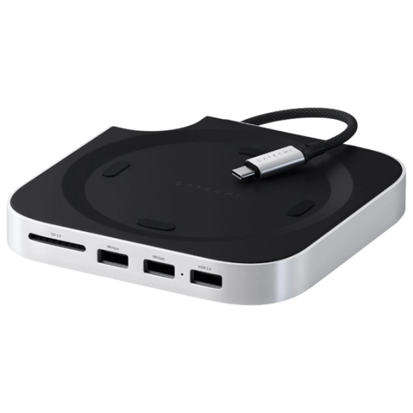 Adaptor Satechi Mac Mini M4 Stand & Hub Silver USB Type-C photo 4