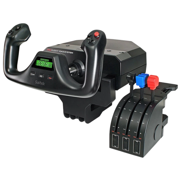 Joystick Logitech G Saitek Pro Flight Yoke System Black Cu fir / 8 buttons photo 1