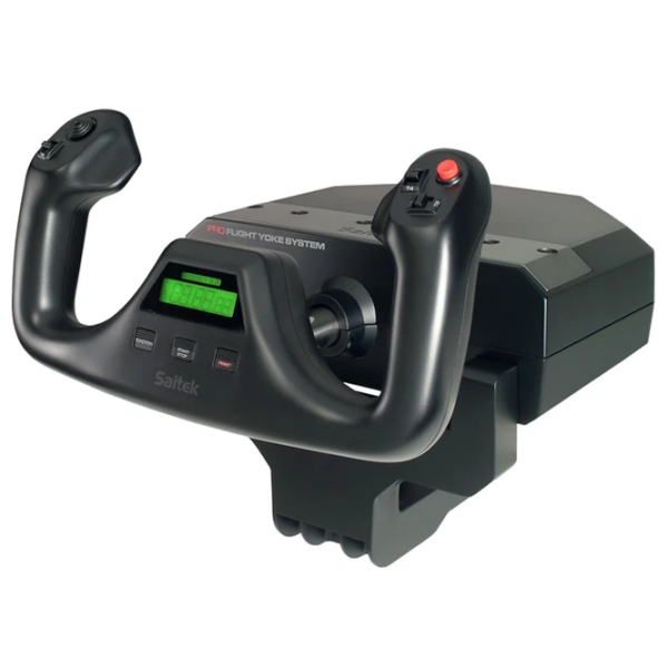 Joystick Logitech G Saitek Pro Flight Yoke System Black Cu fir / 8 buttons photo 2
