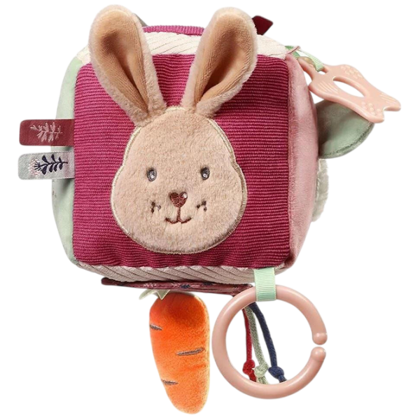 Jucărie moale BabyOno Sensory Cube Rabbit Karo 1683 Multicolor 0+