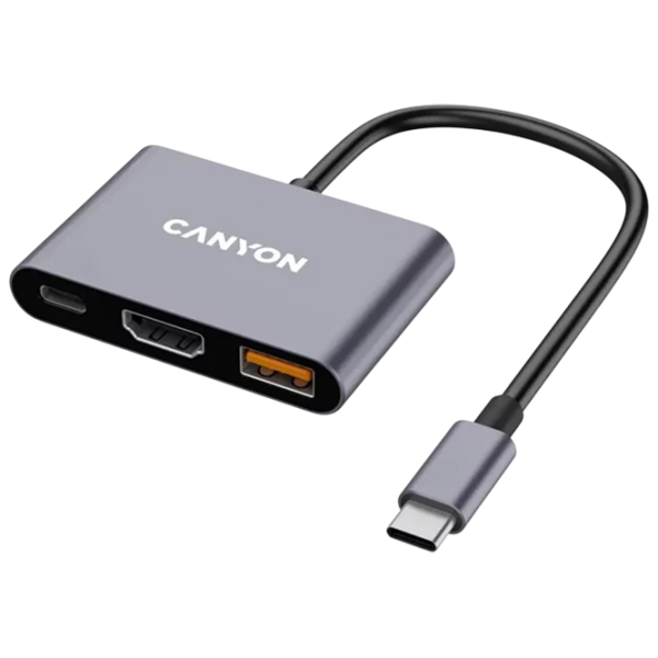 Адаптер Canyon DS-4 Серый USB Type-C photo 1