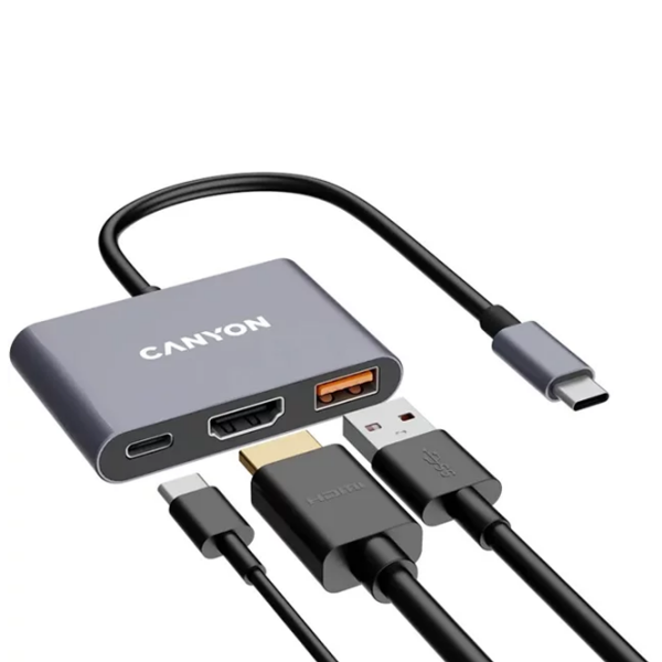 Адаптер Canyon DS-4 Серый USB Type-C photo 4