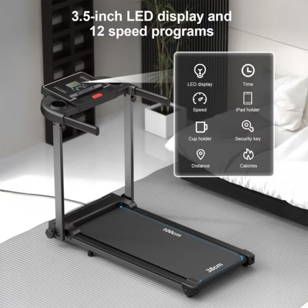 Беговая дорожка FitTronic K1100 Черный 120 кг, 12 км/ч photo 5