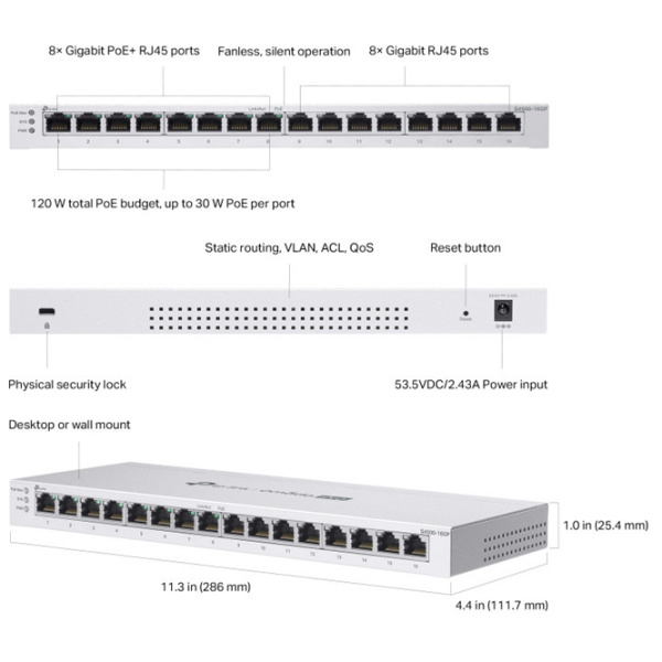 Коммутатор TP-Link Omada Pro Серый 32 Гбит/с photo 7