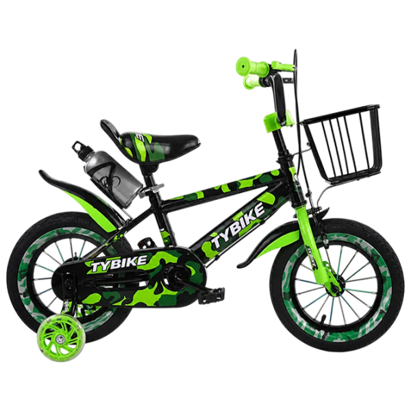 Bicicletă TyBike BK-3 12" Green Black Aluminiu / Pentru copii photo 1