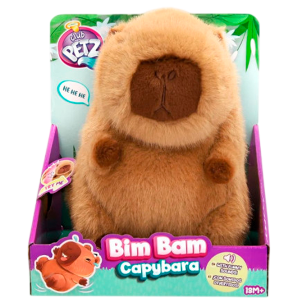 Интерактивная игрушка Club Petz Bim Bam Capybara 929425 Бежевый 1.5+