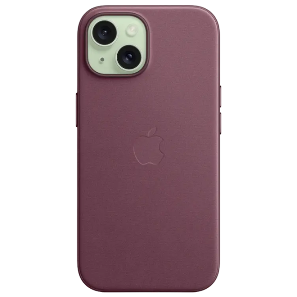 Чехол для смартфона Apple iPhone 15 (FineWoven) Mulberry Apple, Полиэстер, MagSafe Back photo 2