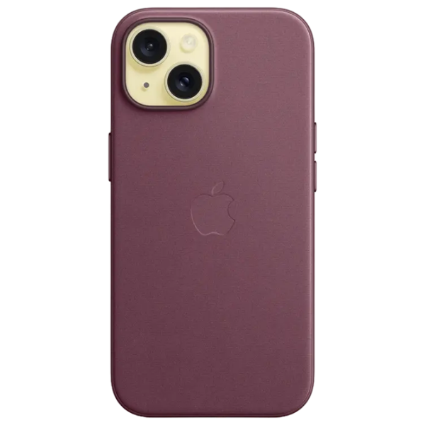 Чехол для смартфона Apple iPhone 15 (FineWoven) Mulberry Apple, Полиэстер, MagSafe Back photo 3