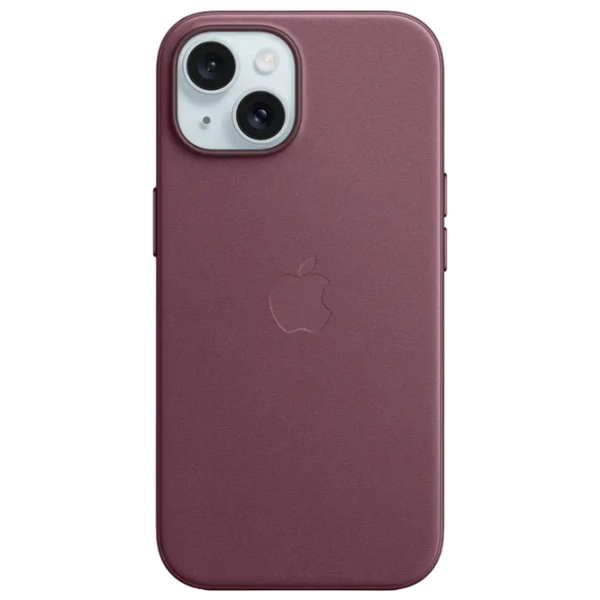 Чехол для смартфона Apple iPhone 15 (FineWoven) Mulberry Apple, Полиэстер, MagSafe Back photo 4