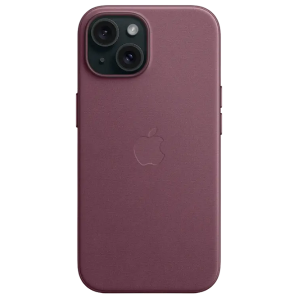 Чехол для смартфона Apple iPhone 15 (FineWoven) Mulberry Apple, Полиэстер, MagSafe Back photo 5