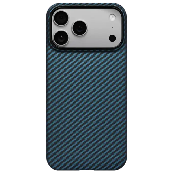Husă pentru smartphone Apple iPhone 17 Pro (MagEZ Ultra-Slim MagSafe) Blue Black Pitaka, TPU, MagSafe Back