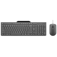 Клавиатура и Мышь Lenovo 310 Серый Для дома и офиса, Проводная