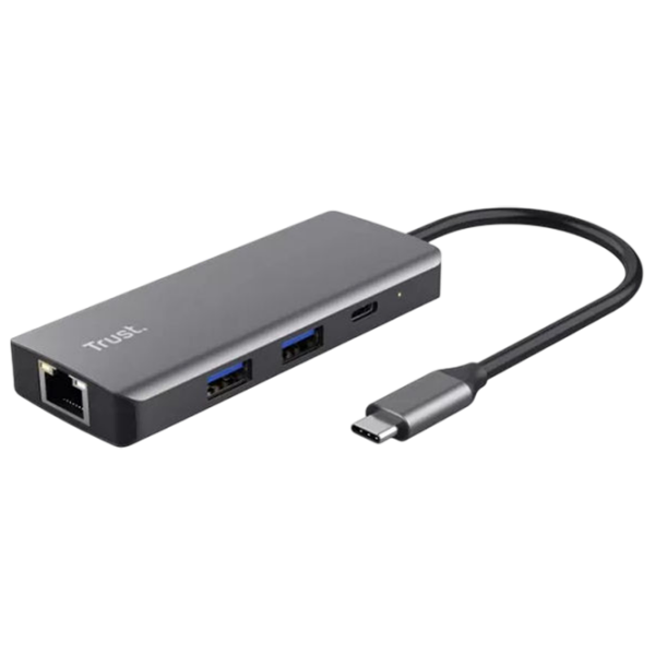 Adaptor Trust Dalyx 6-in-1 Silver USB Type-C photo 1