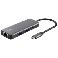 Adaptor Trust Dalyx 6-in-1 Silver USB Type-C