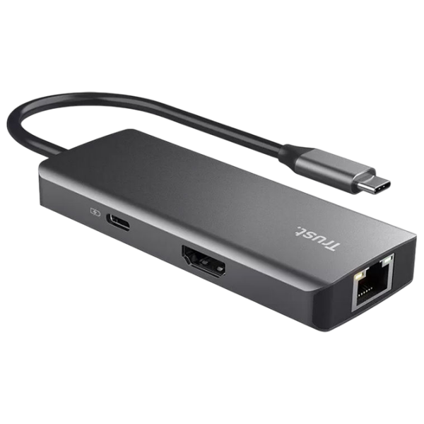 Adaptor Trust Dalyx 6-in-1 Silver USB Type-C photo 2