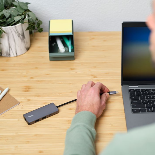 Adaptor Trust Dalyx 6-in-1 Silver USB Type-C photo 7