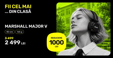 Căști Marshall Major V Black reducere 1 000 lei
