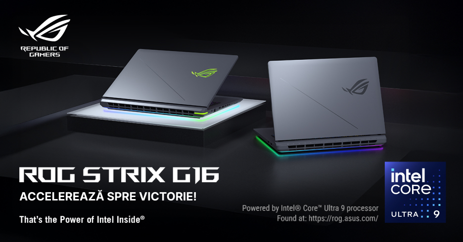 ASUS ROG Strix G16! Alege-l acum cu credit 0%