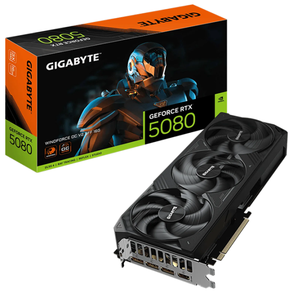 Видеокарта Gigabyte GeForce RTX­­ 5080 WINDFORCE OC V2 SFF 16 ГБ PCI Express x16 5.0 photo 10