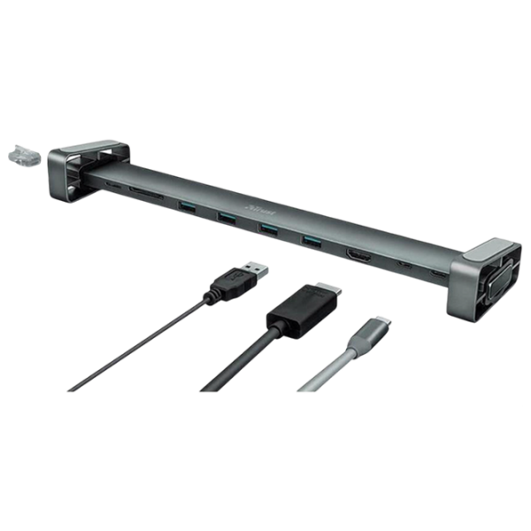 Dock-stație Trust Dalyx Aluminium 10-in-1 Gray  photo 1