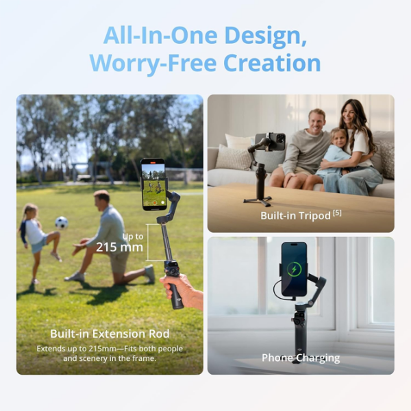 Stabilizator DJI Osmo Mobile 8 Standard Combo Black Bluetooth / Black photo 5