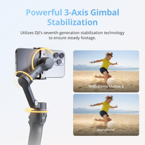 Stabilizator DJI Osmo Mobile 8 Standard Combo Black Bluetooth / Black photo 6