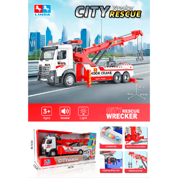 Грузовик HD Toys 84906 Красный
Белый