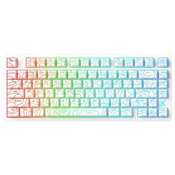 Клавиатура Mchose Jet 75 White Topographic Игровой, Проводная photo 1