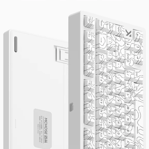 Клавиатура Mchose Jet 75 White Topographic Игровой, Проводная photo 4