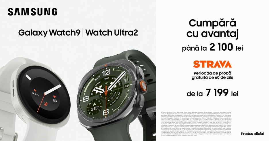 Alege unul dintre cele mai noi modele: Galaxy Watch 9 sau Galaxy Watch Ultra 2