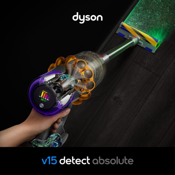 Вертикальный пылесос Dyson V15 Detect Absolute Никель  | Сухая | Контейнер | 0.76 л photo 3