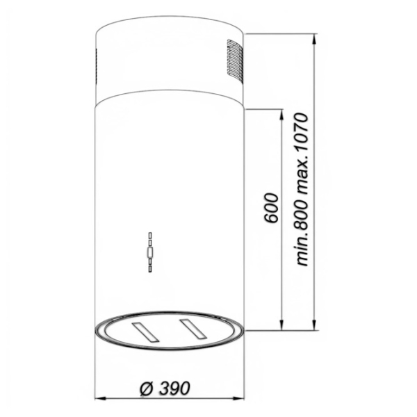 Hotă Backer ISOLA MLW W8039 Black 80 cm, Recirculare, 650 m³/h photo 5