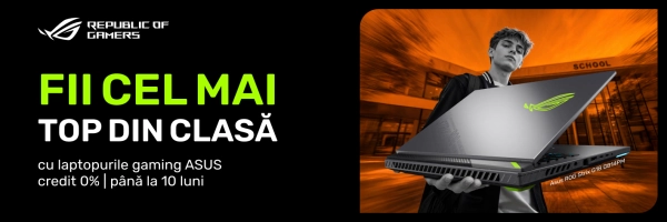 Fii cel mai în top din clasă cu laptopul de gaming preferat ASUS. Prinde oferta!