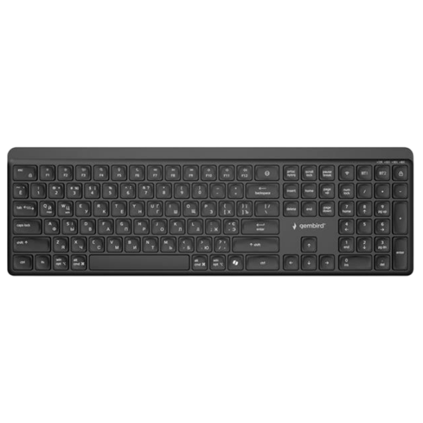 Клавиатура Gembird Slim Pro Business KB-WPS-03-CYRL Черный Для дома и офиса, Беспроводные photo 1