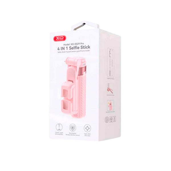 Selfie Stick XO SS29 Pink Bluetooth / Pink photo 3