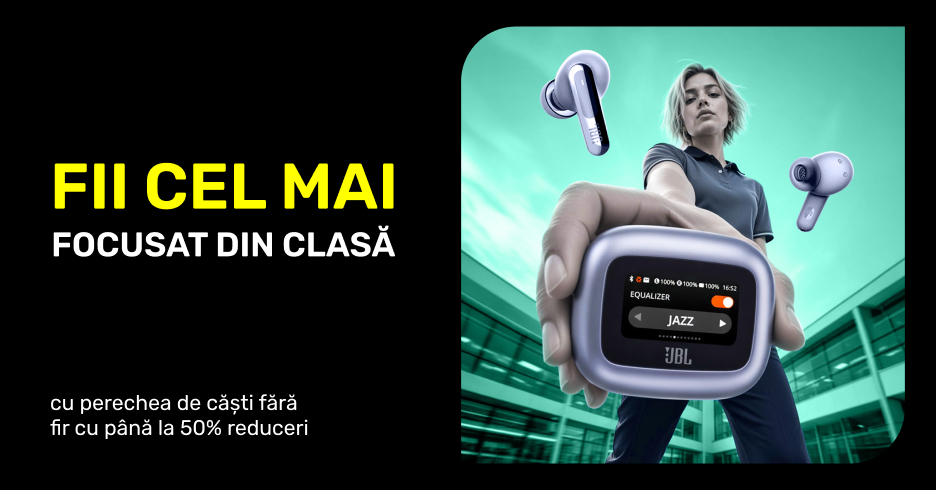Alege căștile JBL cu reducere de până la 50%